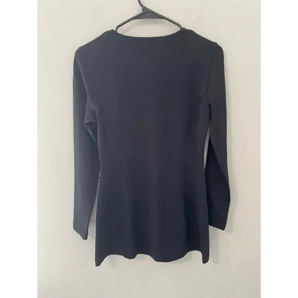 New Bad Birdie Women's Long Sleeve High Slit Gold Tunic Size XS - Picture 2 of 4